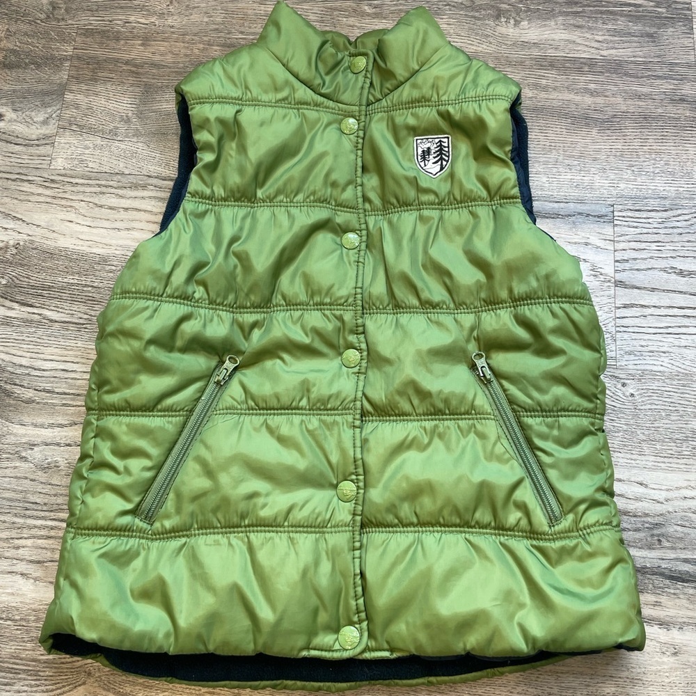 American Eagle Women’s Olive Puffer Vest, size medium